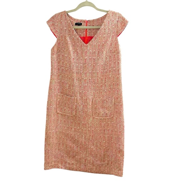 Talbots Dresses & Skirts - TALBOTS Pink Boucle Tweed Suit Dress S 6 Pockets Lined RT